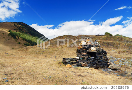 Pagan shrine in Shenako village. Tusheti. Georgia 29588976