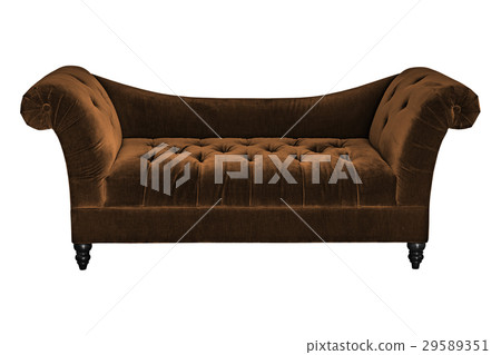 Brown sofa upholstery cover of velvet. Brown sofa upholstery cover of velvet. 29589351