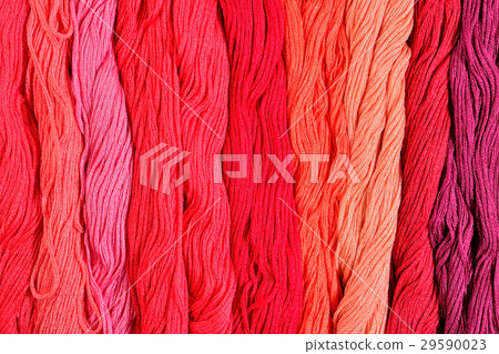 Colorful skeins of floss as background texture Colorful skeins of floss as background texture 29590023