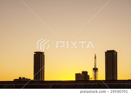 Urban development city scenery skyscraper background material building 29590701