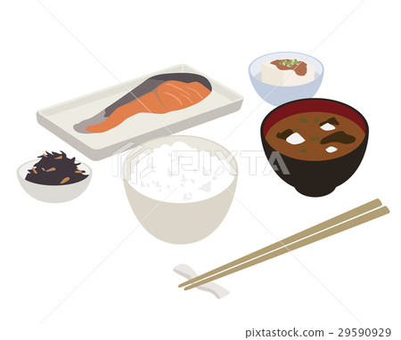 Japanese breakfast Illustration - Stock Illustration [29590929] - PIXTA