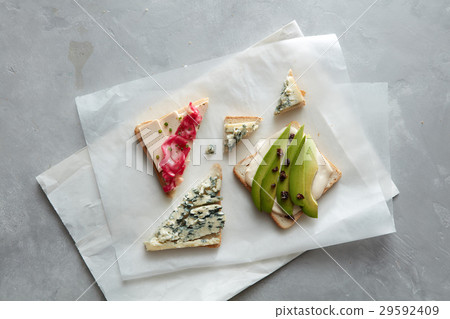Tasty toasts with cheese 29592409
