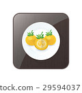 Tomato dissect  Yellow Color icon and button 29594037