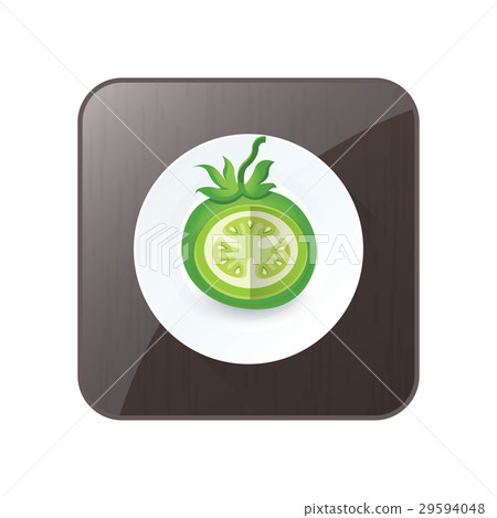 dissect Green Tomato 3D Icon and button dissect Green Tomato 3D Icon and button 29594048