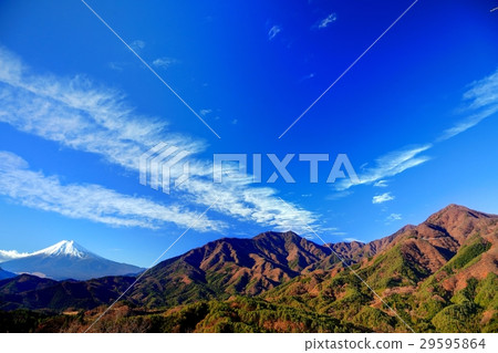 Fuji seen from Otsuki · Oiwa mountain Fuji seen from Otsuki · Oiwa mountain 29595864