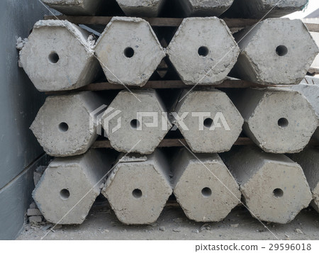 stack of concrete piles 29596018
