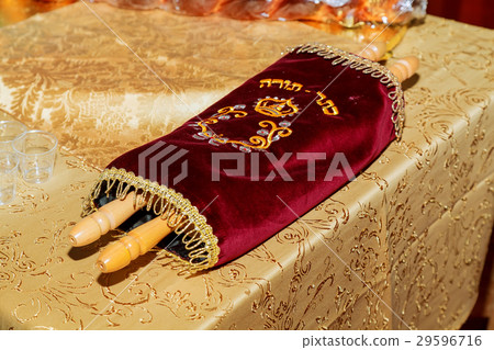 Sefer Torah , With tefillin 29596716