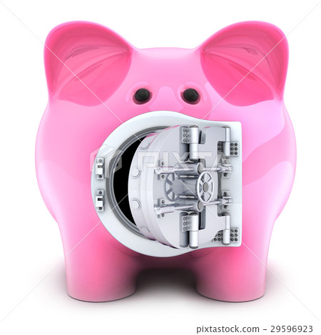 Piggy bank on white background Piggy bank on white background 29596923