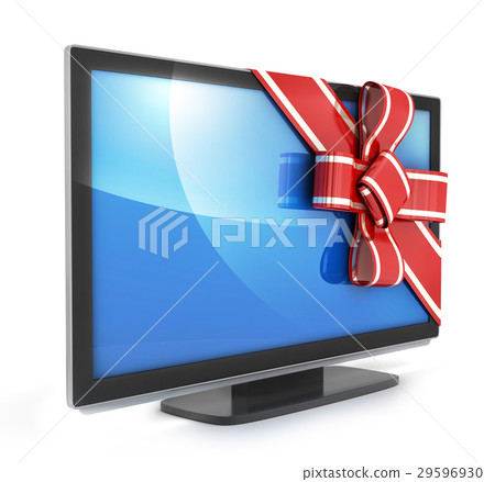 TV gift and bow 29596930