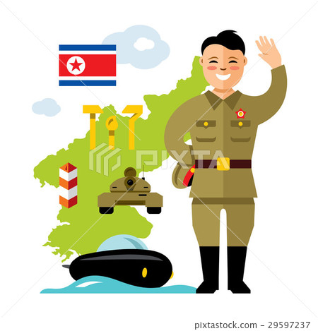 Vector Concept North Korea.  29597237