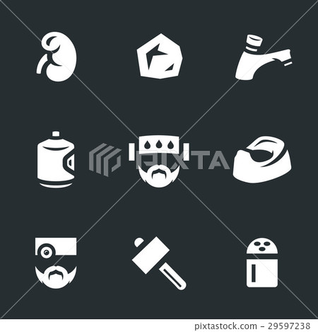 Vector Set of Kidneys Icons. 29597238