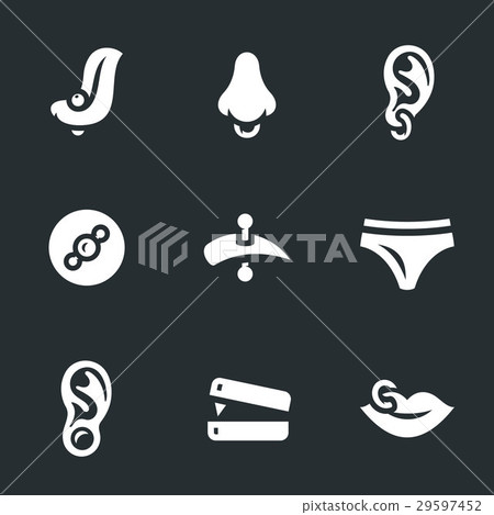 Vector Set of Piercing Icons. Vector Set of Piercing Icons. 29597452
