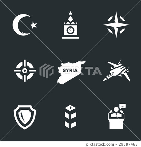 Vector Set of Plane crash Icons. 29597465