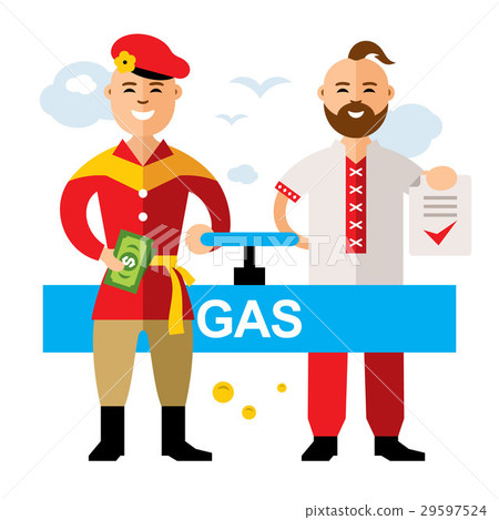 Vector Gas pipeline Russia - Ukraine.  29597524