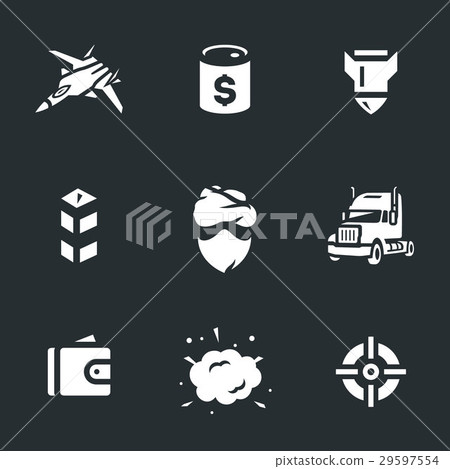 Vector Set of Fight against crime oil Icons. Vector Set of Fight against crime oil Icons. 29597554