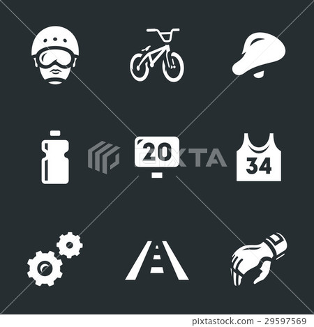 Vector Set of Cycling Icons. - Stock Illustration [29597569] - PIXTA