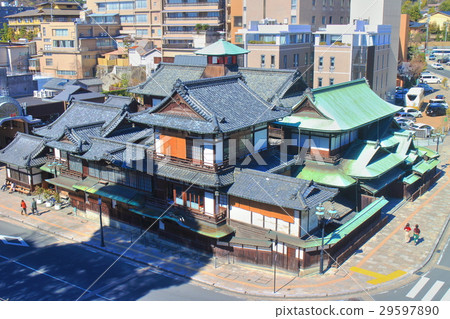 [Ehime Prefecture] The main building of Dogo Onsen on a clear day 29597890