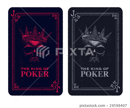 skull poker card vector 29598407