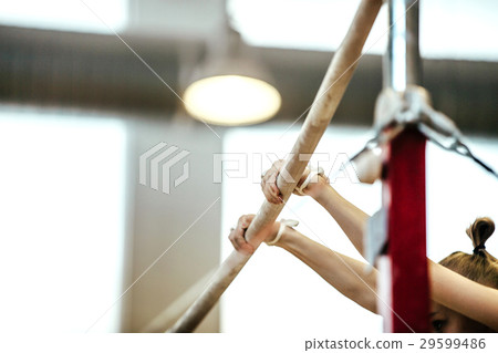 hands girls gymnast on uneven bars hands girls gymnast on uneven bars 29599486