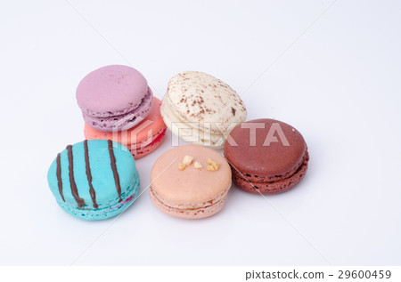 colorful macarons isolated on white colorful macarons isolated on white 29600459
