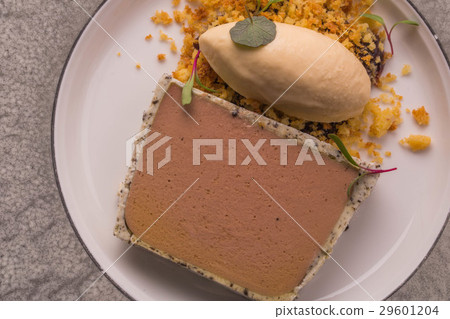 Giving of parfait from a liver of a guinea fowl wi Giving of parfait from a liver of a guinea fowl wi 29601204