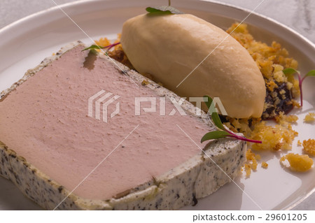 Parfait from a liver of a guinea fowl with ice cre Parfait from a liver of a guinea fowl with ice cre 29601205