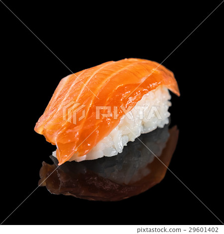 Japanese classic sushi nigiri with salmon isolated 29601402