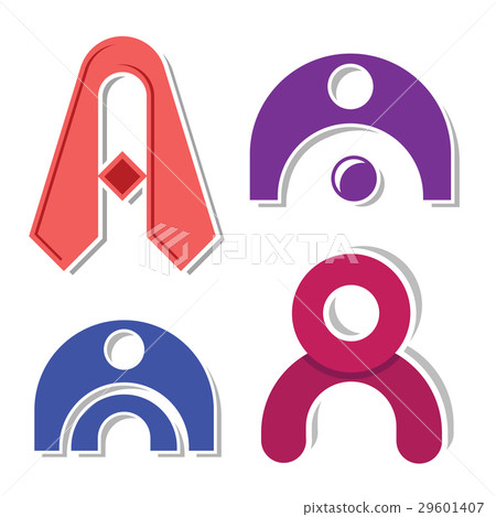 abstract letter A logo 29601407
