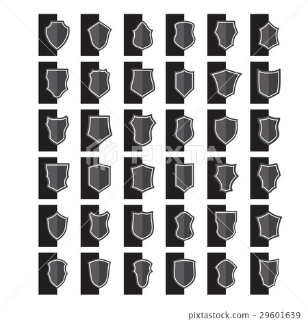 set of shields vector icon - Stock Illustration [29601639] - PIXTA