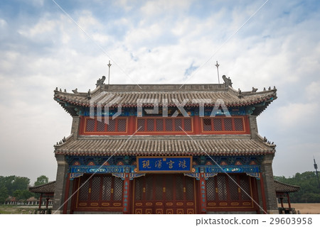 Traditional Chinese building under blue sky Traditional Chinese building under blue sky 29603958