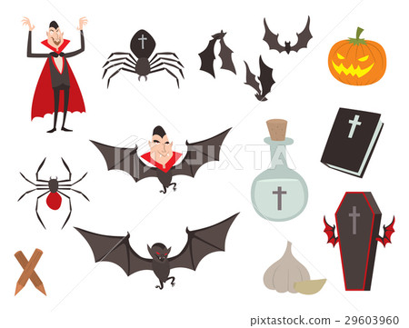 Cartoon dracula vector coffin symbols vampire Cartoon dracula vector coffin symbols vampire 29603960