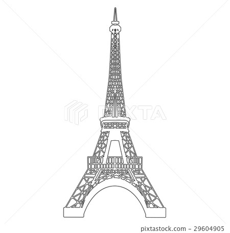 Eiffel tower isolated on white Eiffel tower isolated on white 29604905