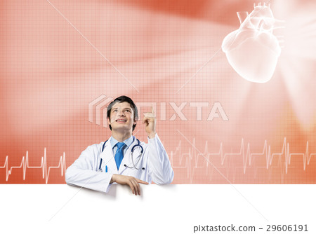 Doctor with banner Doctor with banner 29606191