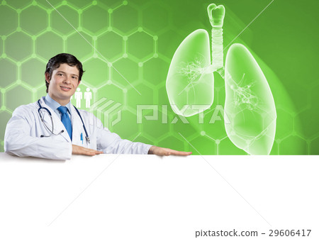 Doctor with banner Doctor with banner 29606417