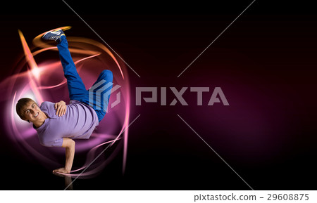 Breakdancer standing on hand Breakdancer standing on hand 29608875