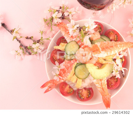 Festive colorful scattered sushi Festive colorful scattered sushi 29614302