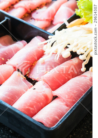 Raw pork meat Raw pork meat 29614307