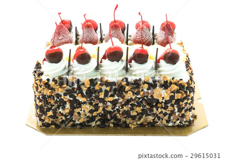 Ice cream cake with cherry on top Ice cream cake with cherry on top 29615031