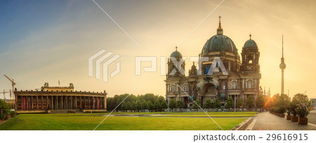 Berlin Cathedral with fountain, Berliner Dom 29616915