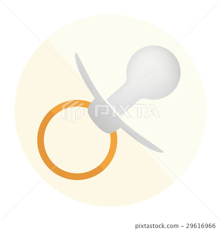 Pacifier icon on the round background 29616966