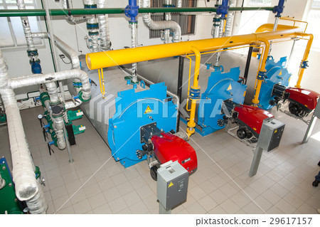 Modern boiler room equipment- high power boiler 29617157
