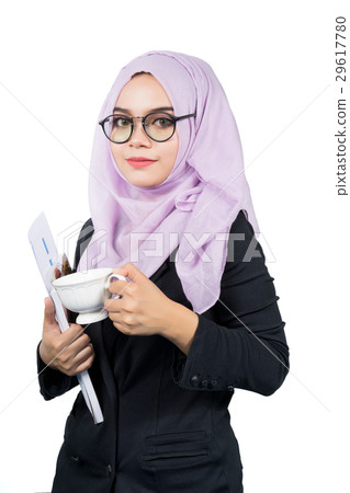 Beautiful modern Young Asian Muslim business woman 29617780