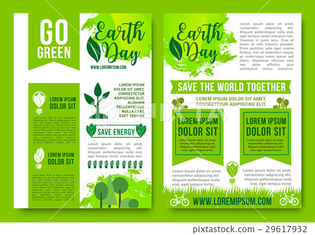 Earth Day vector brochures green nature energy 29617932