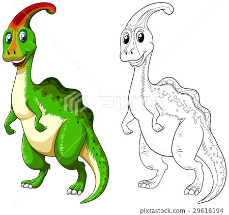 Animal outline for happy dinosaur 29618194