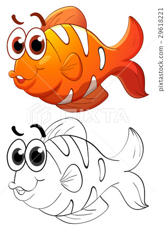 Animal outline for clownfish Animal outline for clownfish 29618221