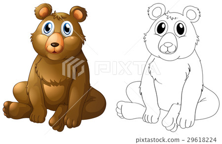 Animal outline for grizzly bear 29618224