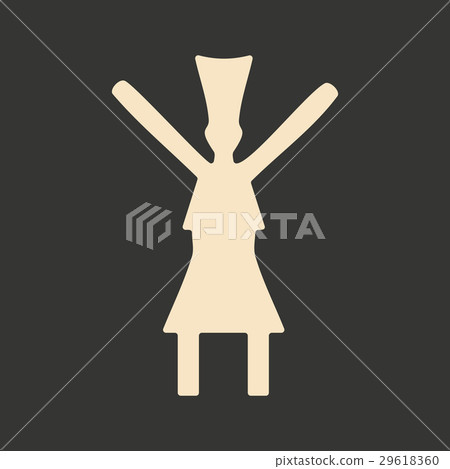 Flat in black and white mobile application dance 29618360