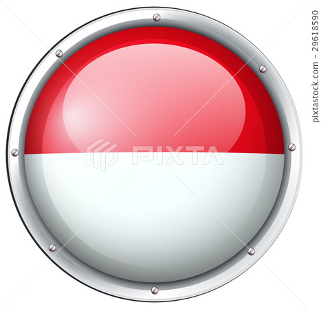Indonesia flag on round badge 29618590