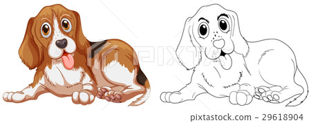 Animal outline for little dog 29618904