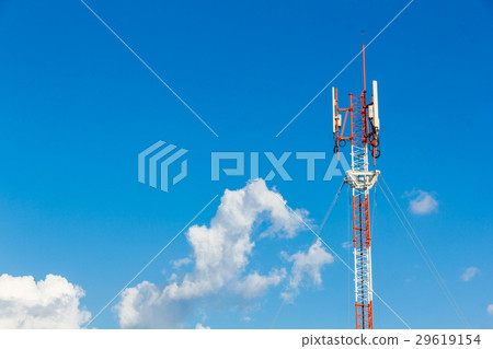 Telephone mast on Blue sky Telephone mast on Blue sky 29619154